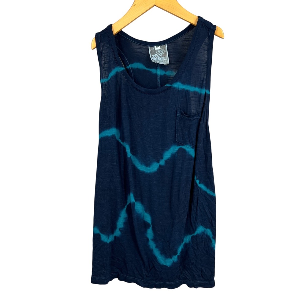 Young Fabulous &‎ Broke Mini Girls Blue Tie-Dye Tank Top Size 12 New